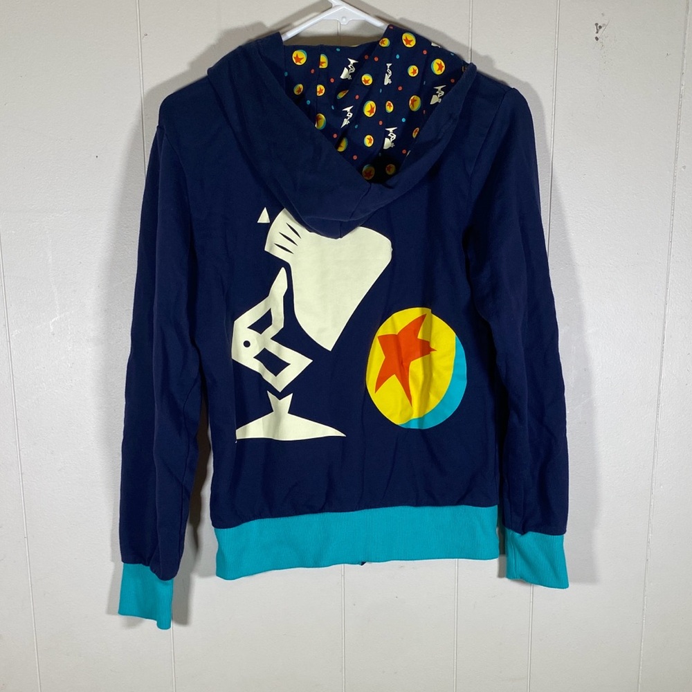 Disney Parks The World of Pixar Classic Hoodie zip up women’s size medium‎